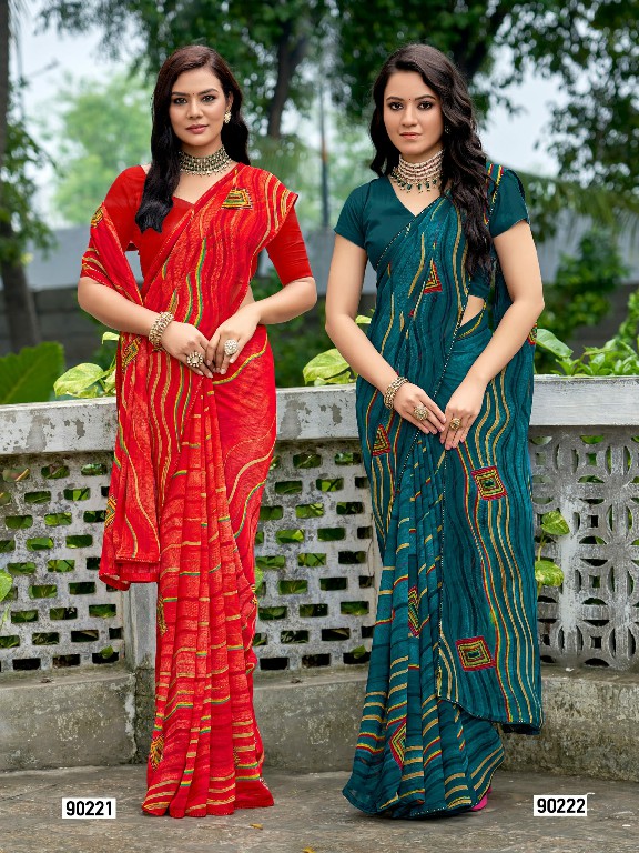 vatica by saumya georgette printed saree collection