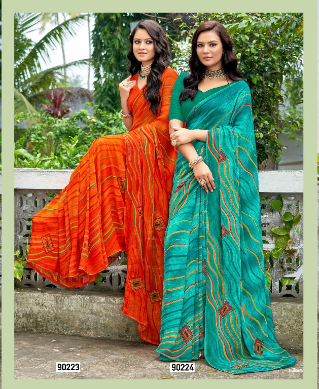 vatica by saumya georgette printed saree collection