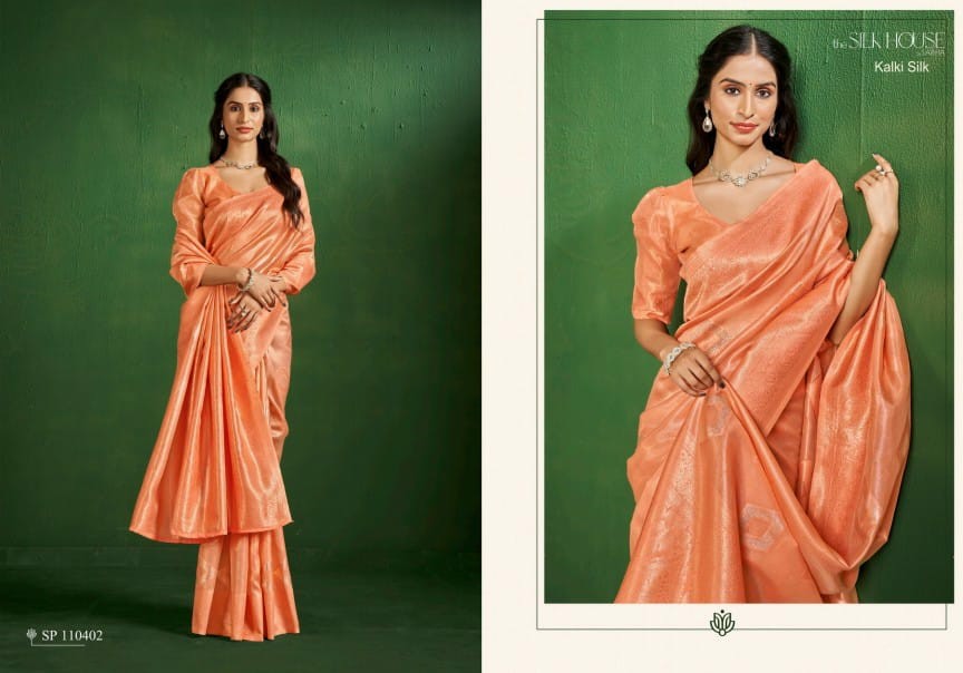 Sarha By Aura Kalki Silk Wholesale Tissue Silk Ethnic Sarees