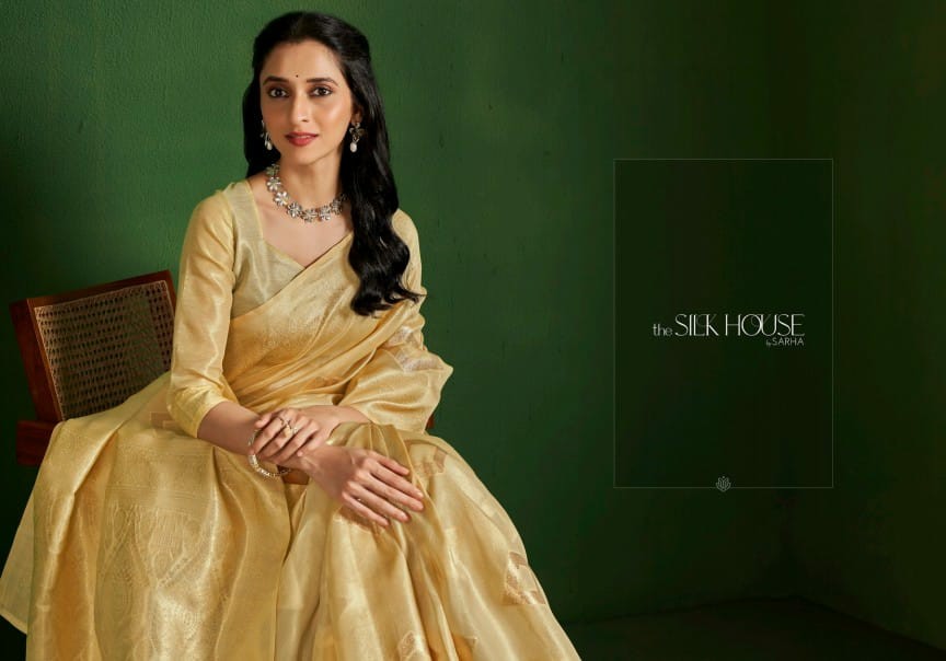 Sarha By Aura Kalki Silk Wholesale Tissue Silk Ethnic Sarees