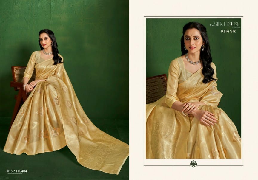 Sarha By Aura Kalki Silk Wholesale Tissue Silk Ethnic Sarees