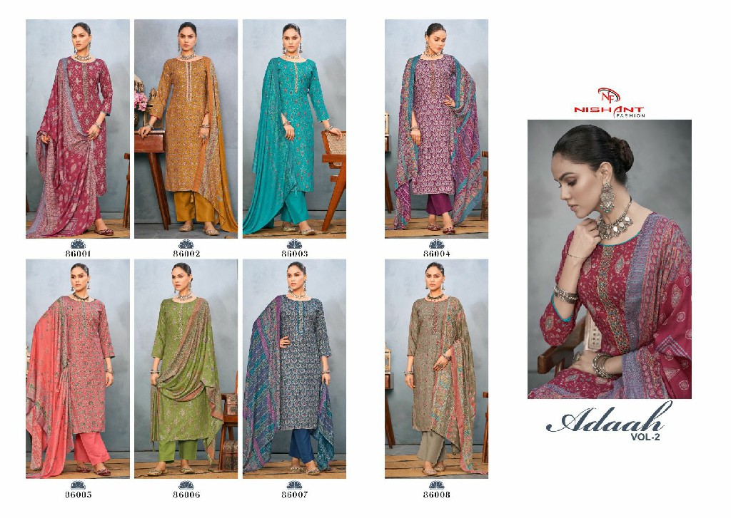 Nishant Adaah Vol-2 Wholesale Pure Viscose Pashmina Winter Dress Material