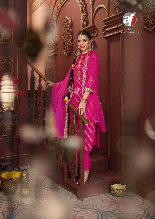 Anju Bandhan Vol-4 Wholesale Dola Silk With Jacquard Kurtis With Pant And Dupatta