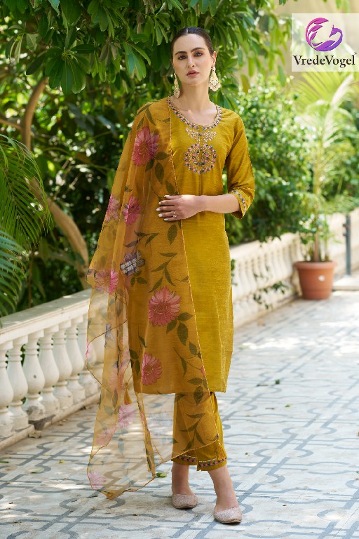 Vredevogel Sanskruti Wholesale South Cotton Kurti With Pant And Dupatta