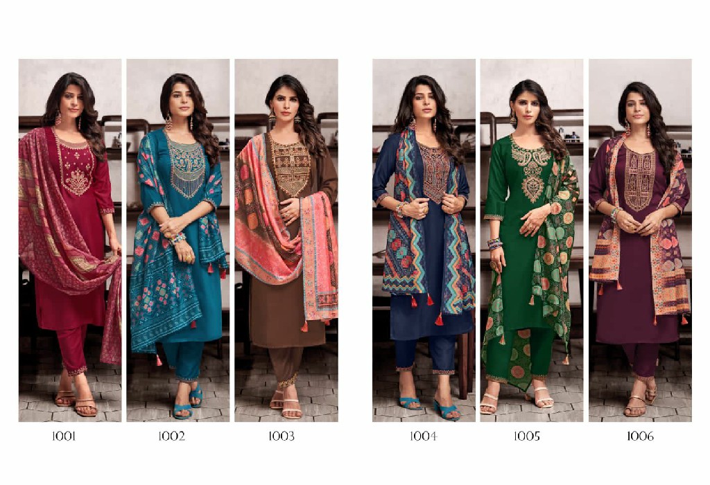 Sweety Polo Wholesale Silk Base Kurti With Bottom And Dupatta