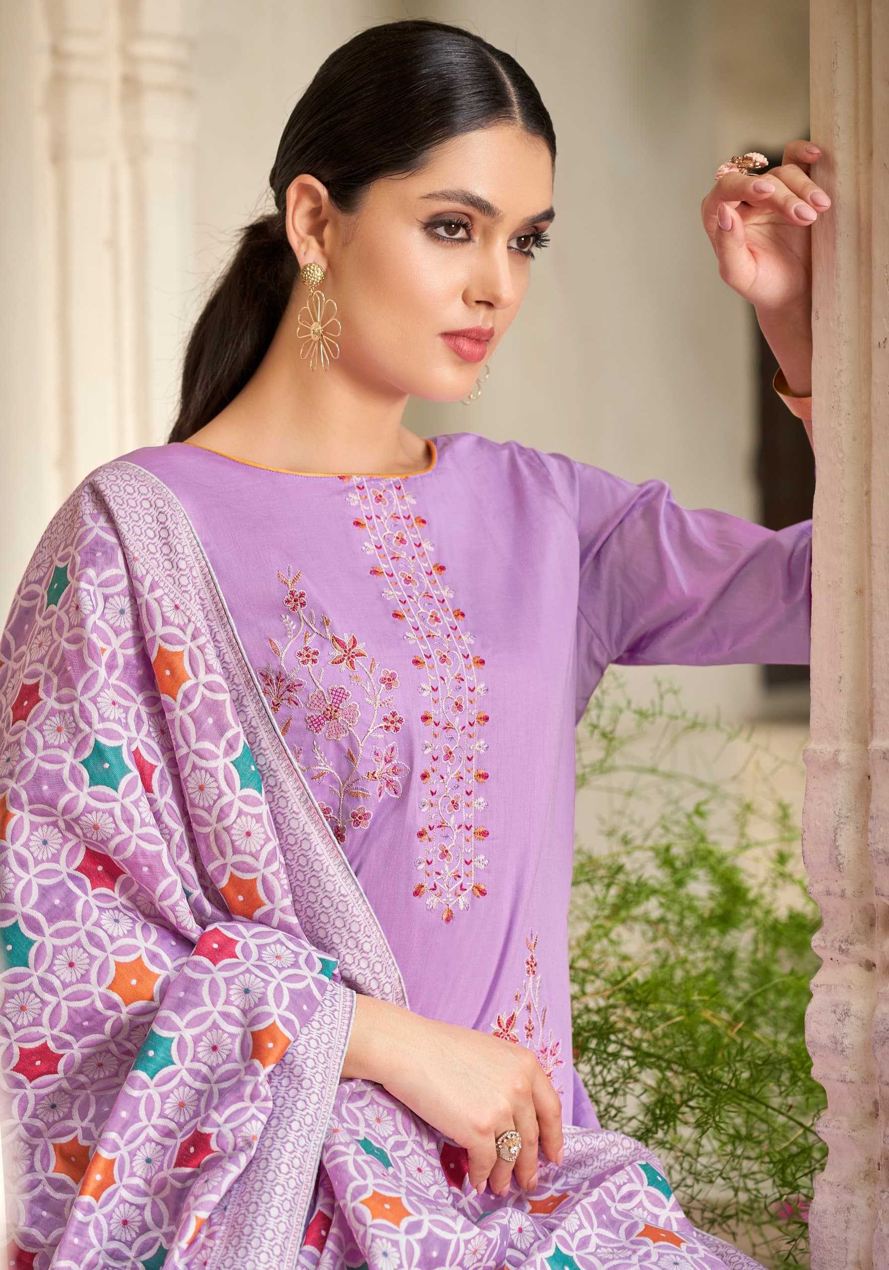 alok suits kaani touch zam cotton stylish ladies suits