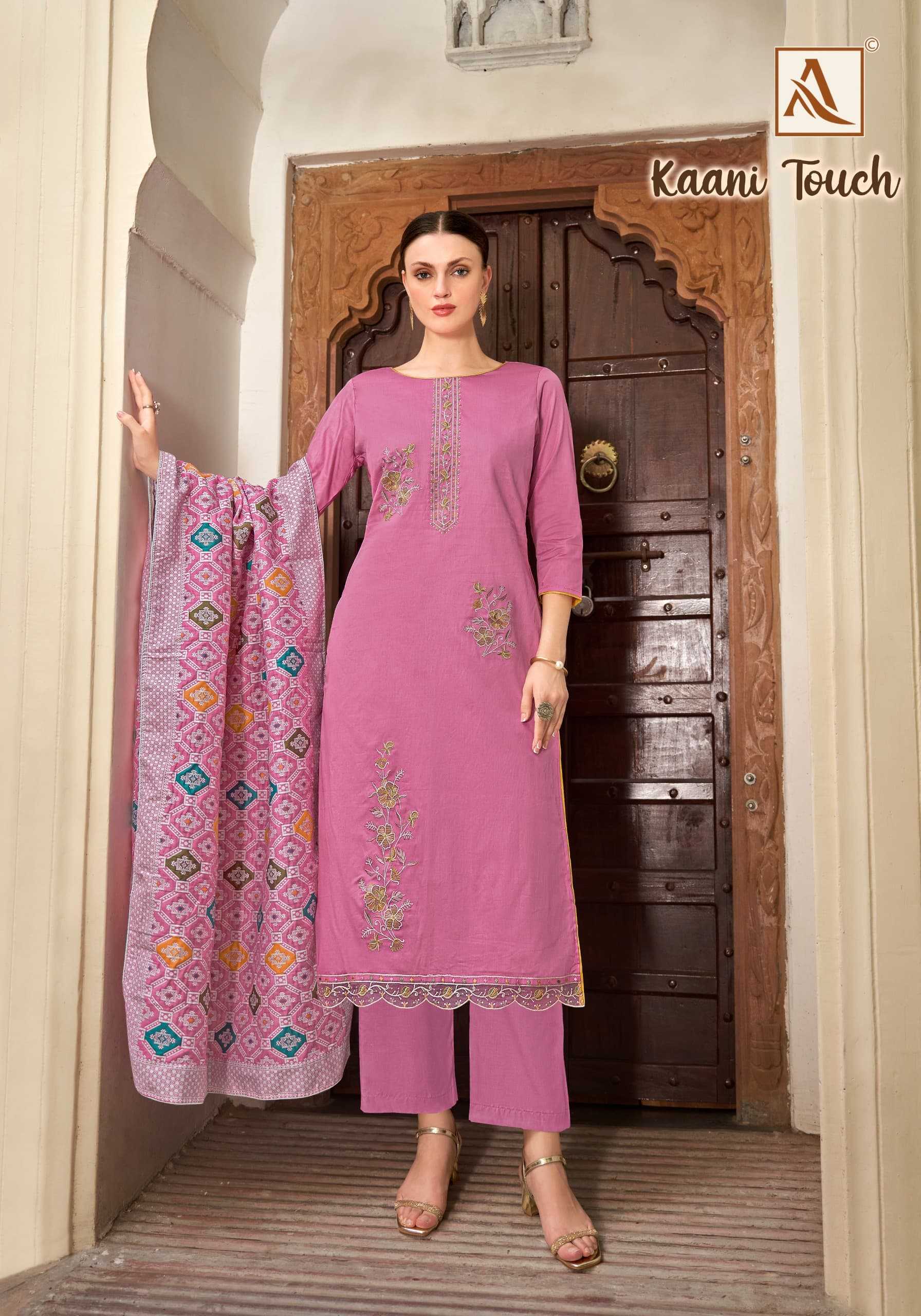 alok suits kaani touch zam cotton stylish ladies suits