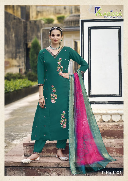 karissa navya viscose roman silk fullstitch ladies suits