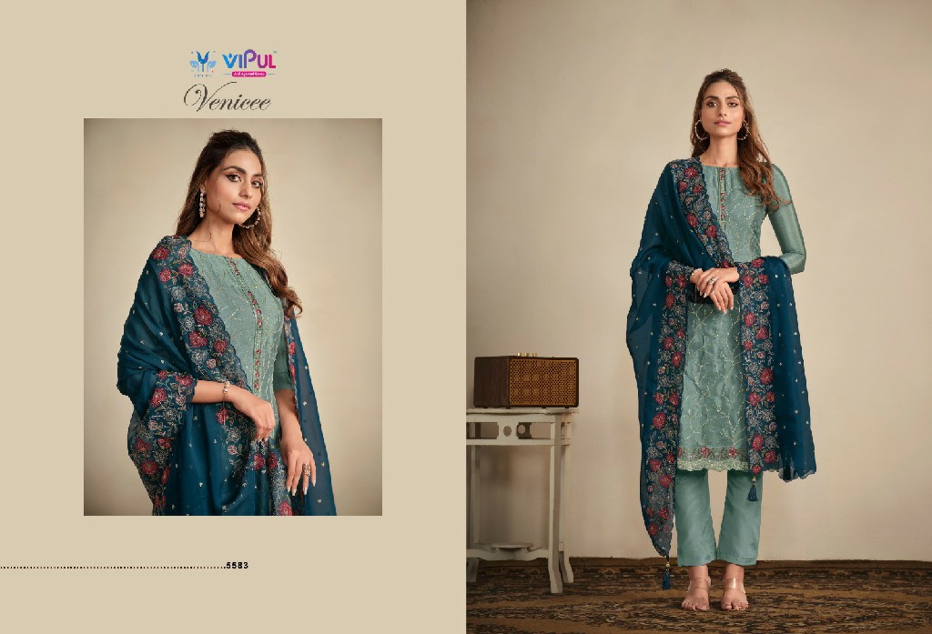 vipul fashion venicee embroidery work chinon ladies suits