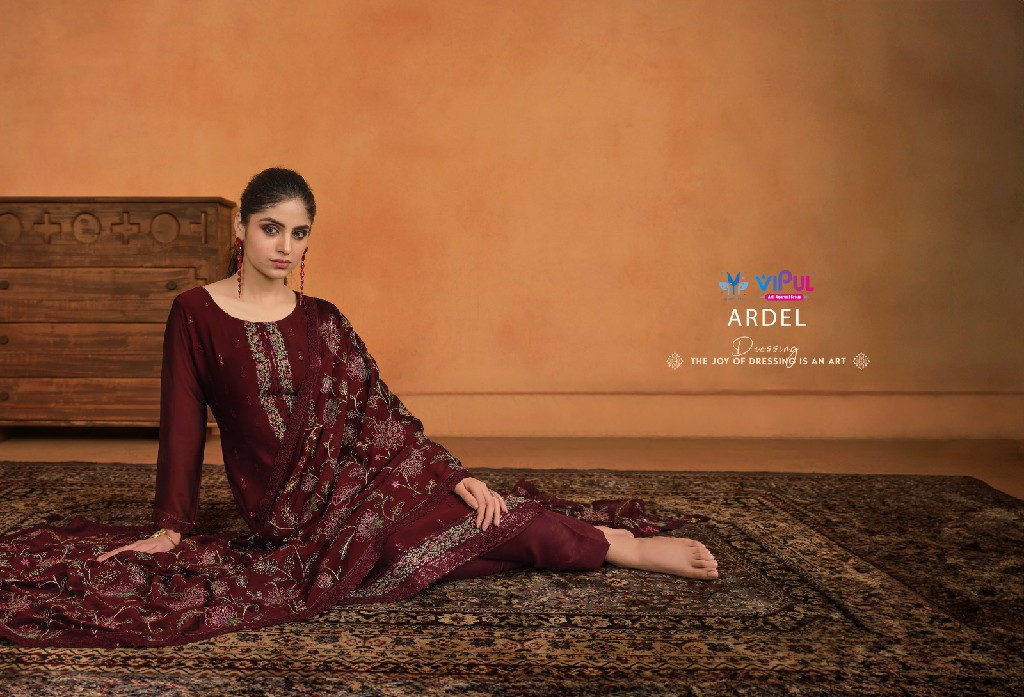 vipul fashion ardel stylish 2 tone cationic georgette ladies suits