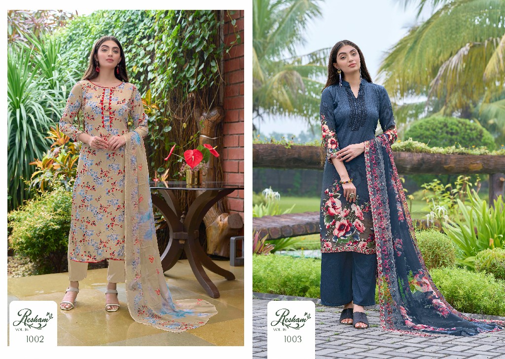 resham vol 16 by anmol tex casual wear crape suits