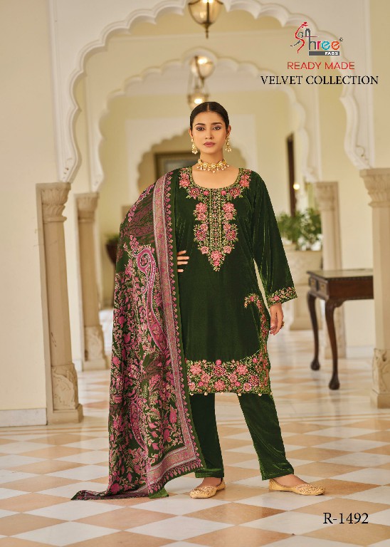 Shree Fabs R-1492 Wholesale Readymade Velvet Indian Pakistani Suits