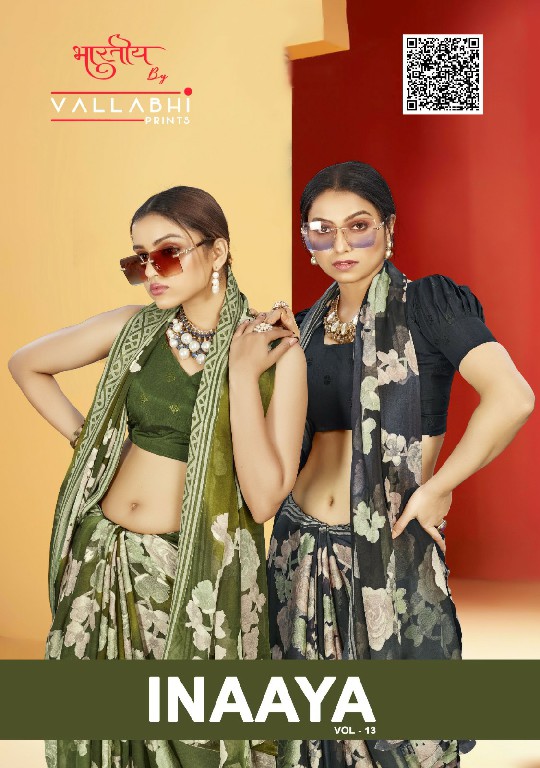 Vallabhi Inaaya Vol-13 wholesale Brasso Fabrics Indian Sarees