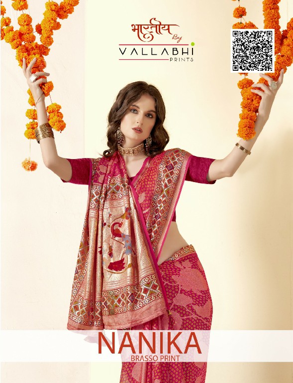 Vallabhi Nanika Wholesale Floral Print Indian Sarees