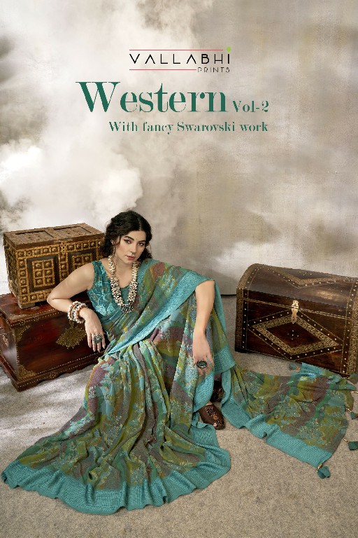 Vallabhi Western Vol-2 Wholesale Georgette Fabrics Regular Wear Sarees