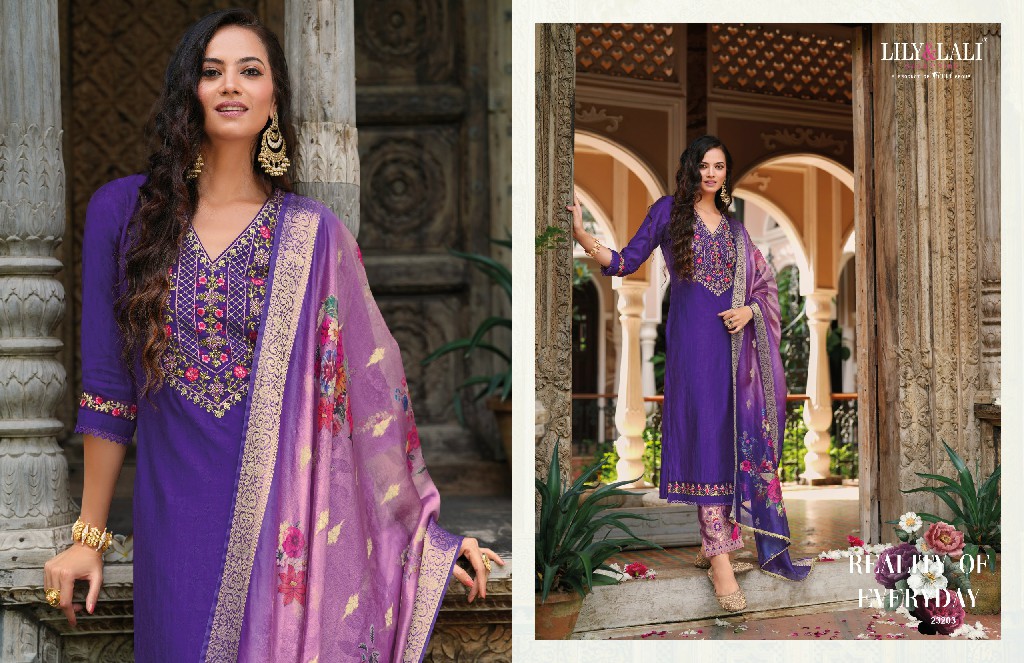 Lily And Lali Meenakari Vol-4 Wholesale Handwork And Embroidery Work Top With Pant And Dupatta