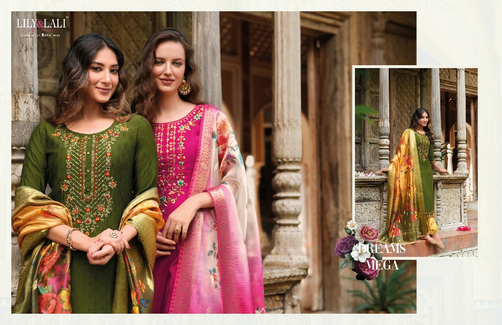 Lily And Lali Meenakari Vol-4 Wholesale Handwork And Embroidery Work Top With Pant And Dupatta