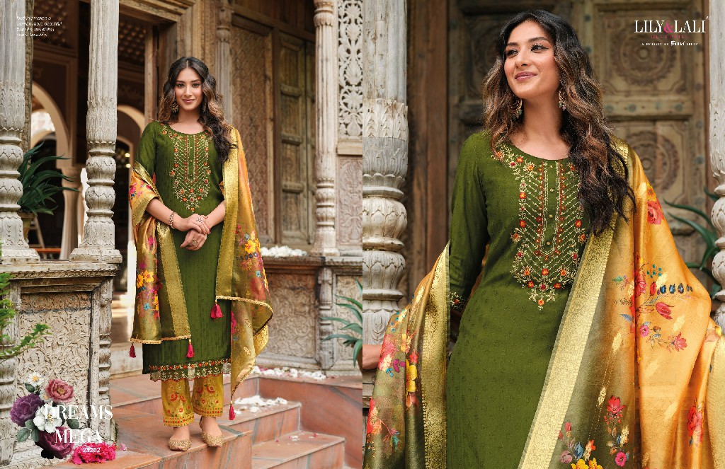 Lily And Lali Meenakari Vol-4 Wholesale Handwork And Embroidery Work Top With Pant And Dupatta