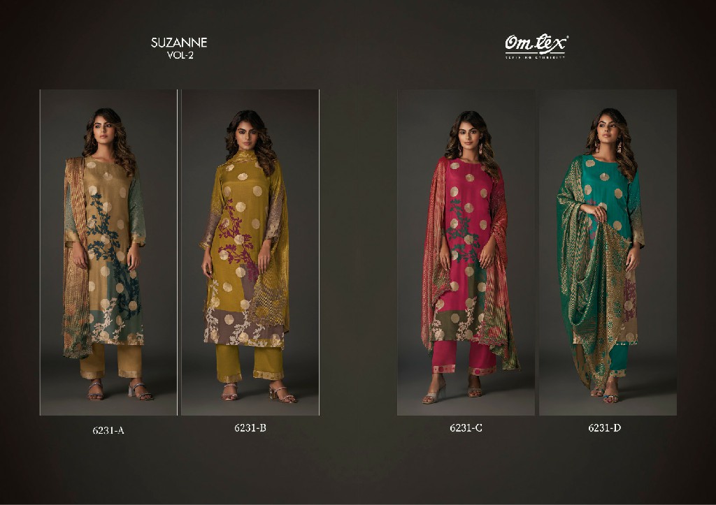 Omtex Suzanne Vol-2 Wholesale Muslin Jacquard Salwar Kameez