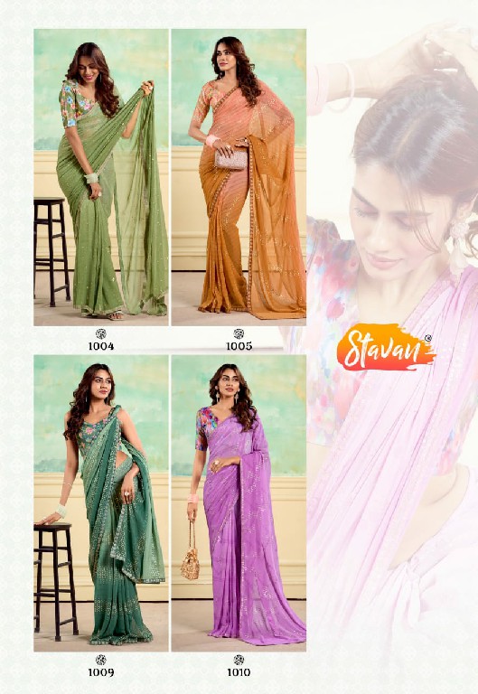 Stavan Nairobi Wholesale Heavy Weightless Party Wear Sarees