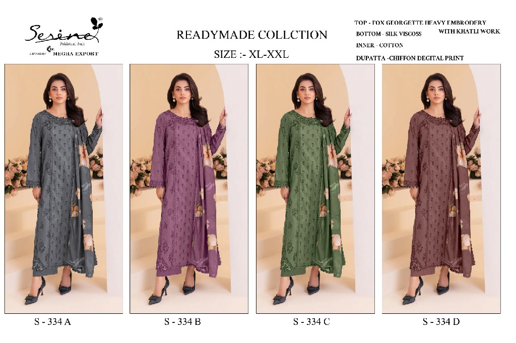 Serine S-334 Wholesale Readymade Indian Pakistani Salwar Suits