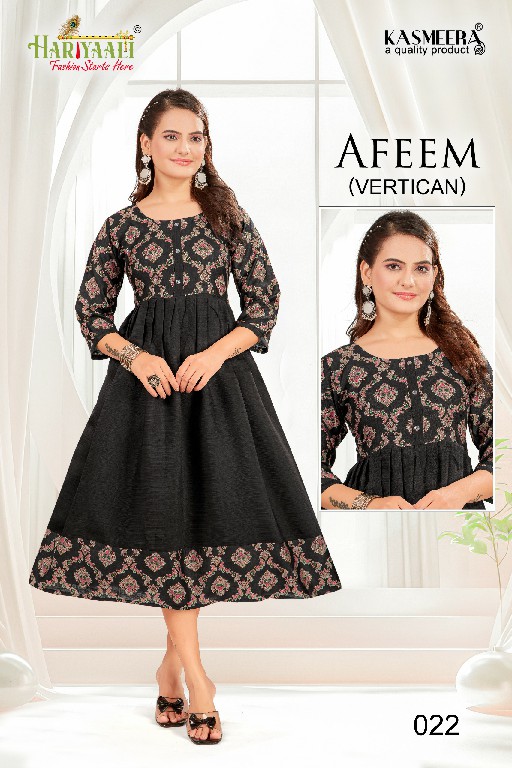 Hariyaali Afeem Vertican Wholesale Plain Flair Concept Kurtis Combo