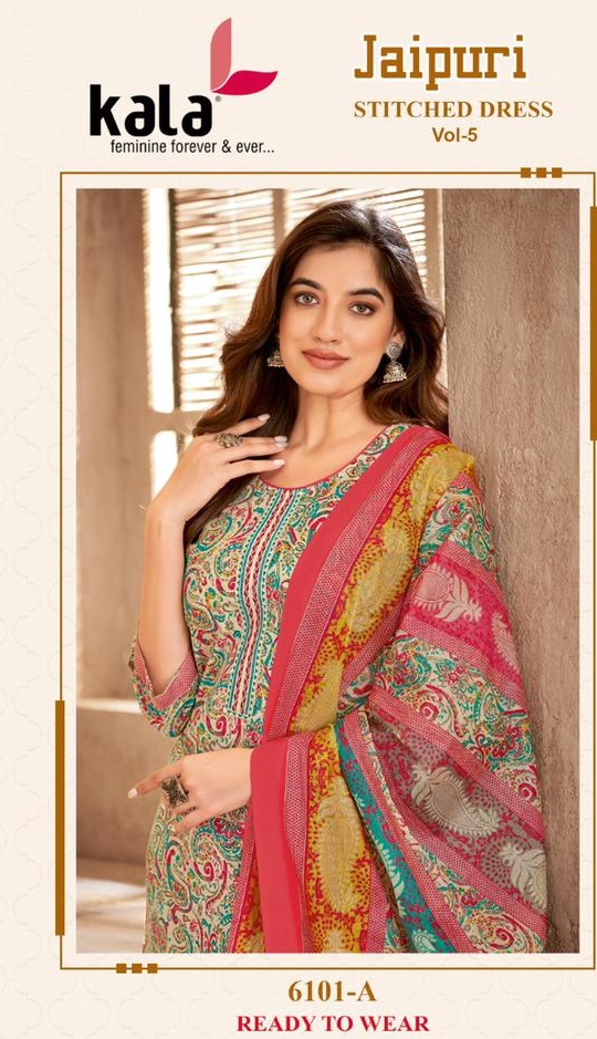 Tarika Kala Jaipuri Vol-6 Wholesale Heavy Cotton Fabrics Readymade Suits