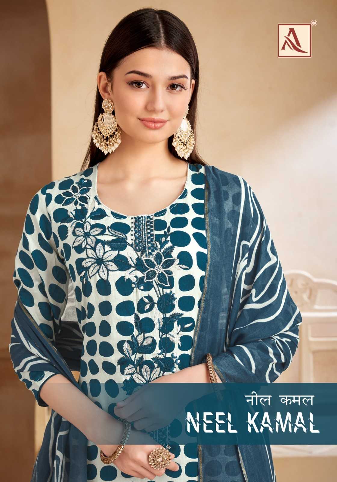 alok suits neel kamal zam print designer embroidery 3pcs suits