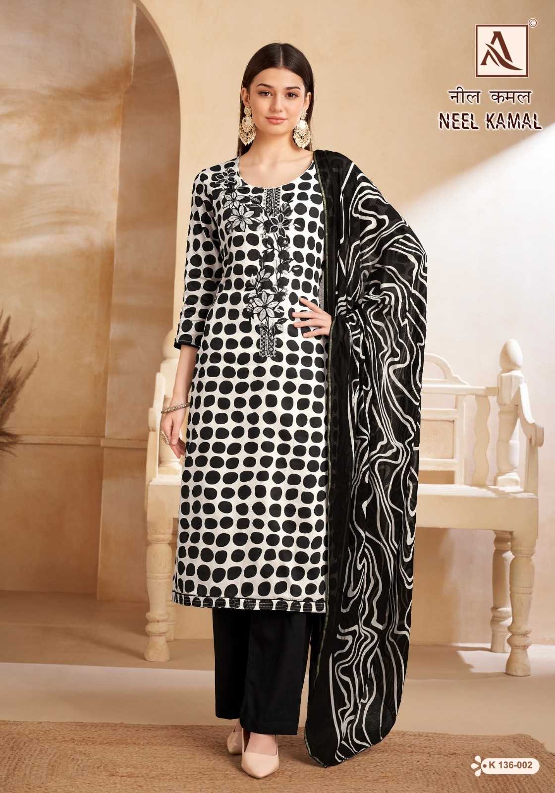 alok suits neel kamal zam print designer embroidery 3pcs suits