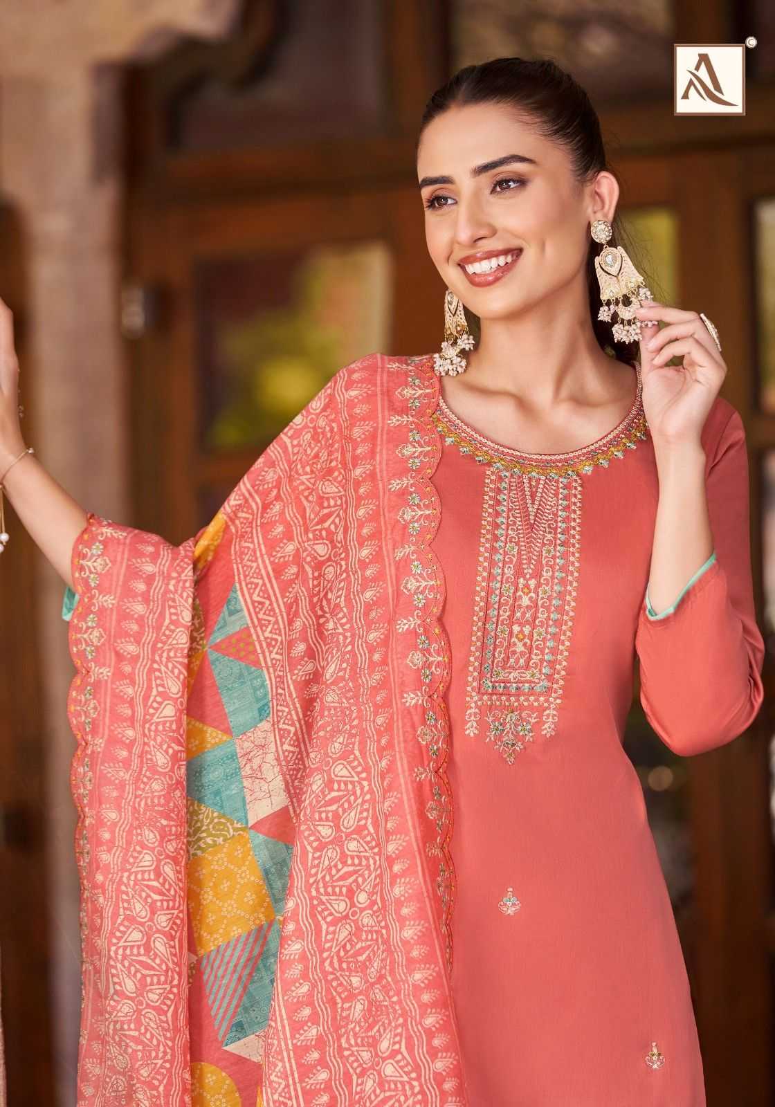 blossom touch by alok suits unique style zam cotton ladies suits