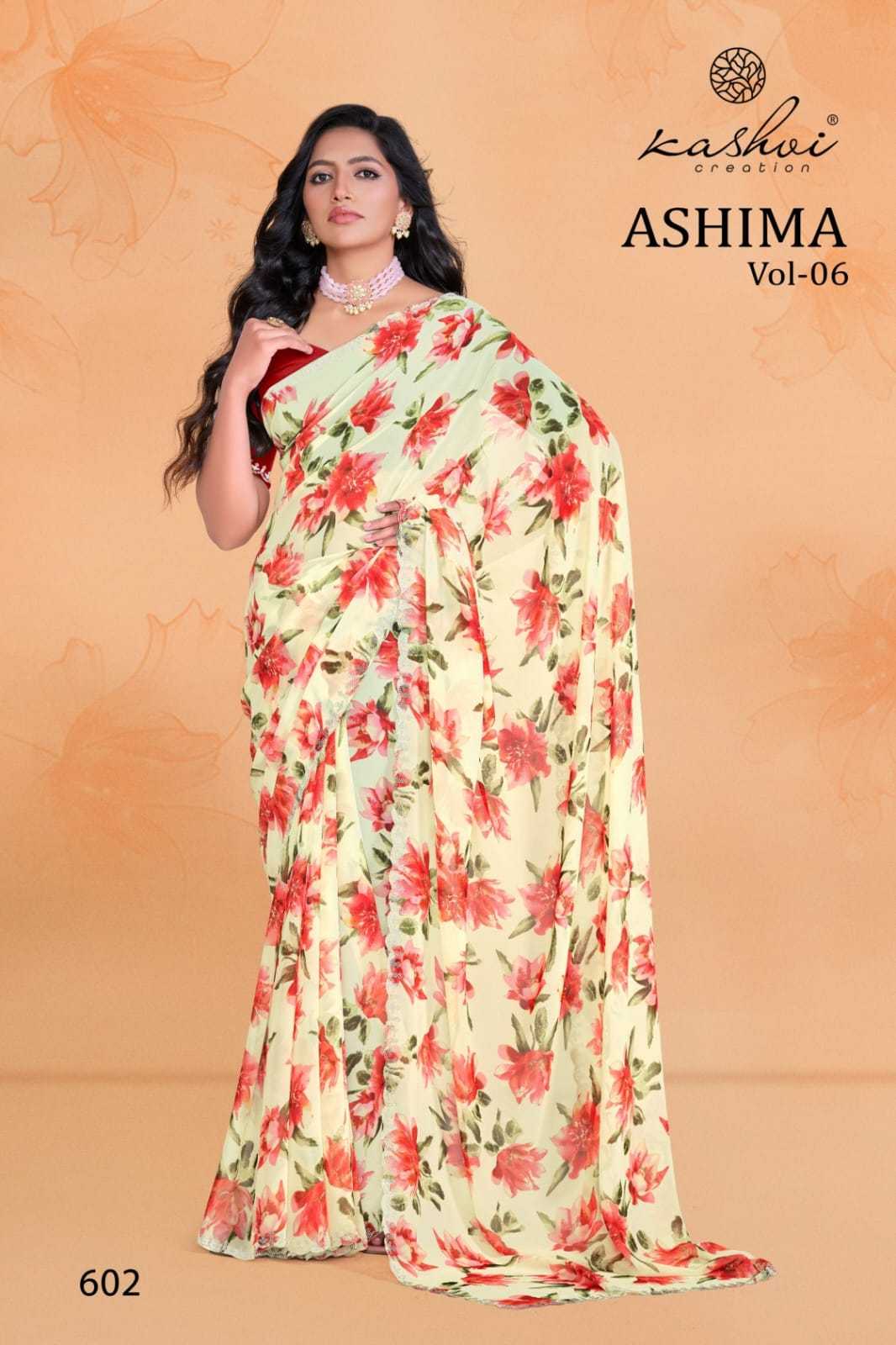 kashvi creation ashima vol 6 unique georgette saree collection