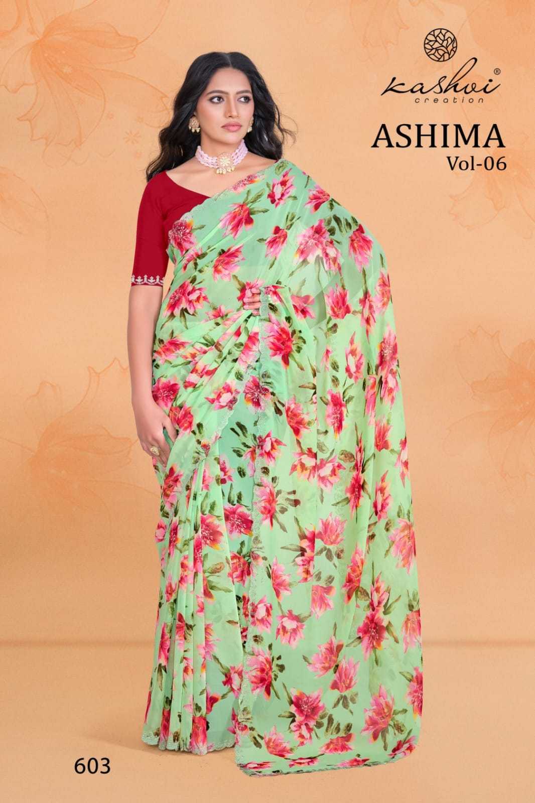 kashvi creation ashima vol 6 unique georgette saree collection