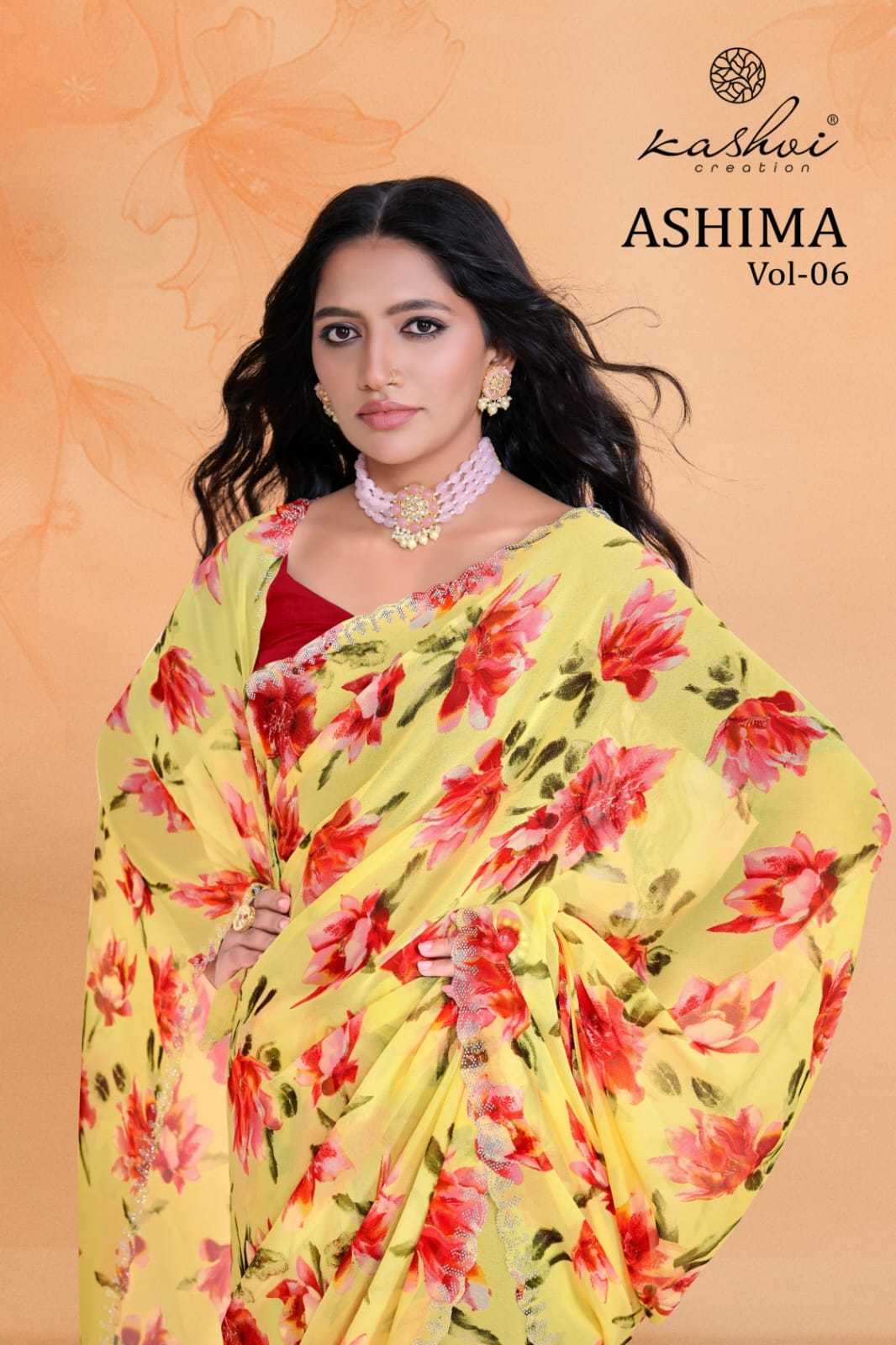 kashvi creation ashima vol 6 unique georgette saree collection