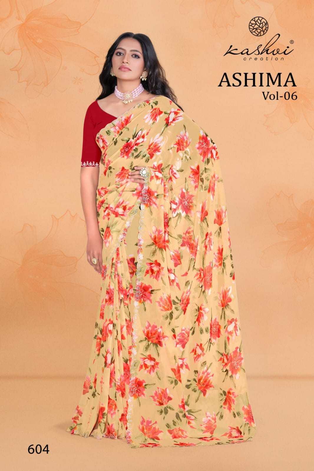 kashvi creation ashima vol 6 unique georgette saree collection