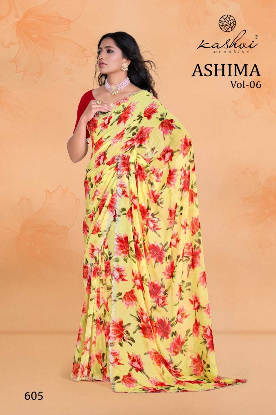 kashvi creation ashima vol 6 unique georgette saree collection