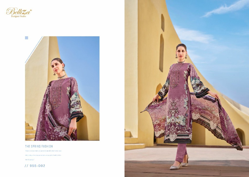 guzarish vol 15 by belliza designer cotton pakistani embroidery 3pcs dress