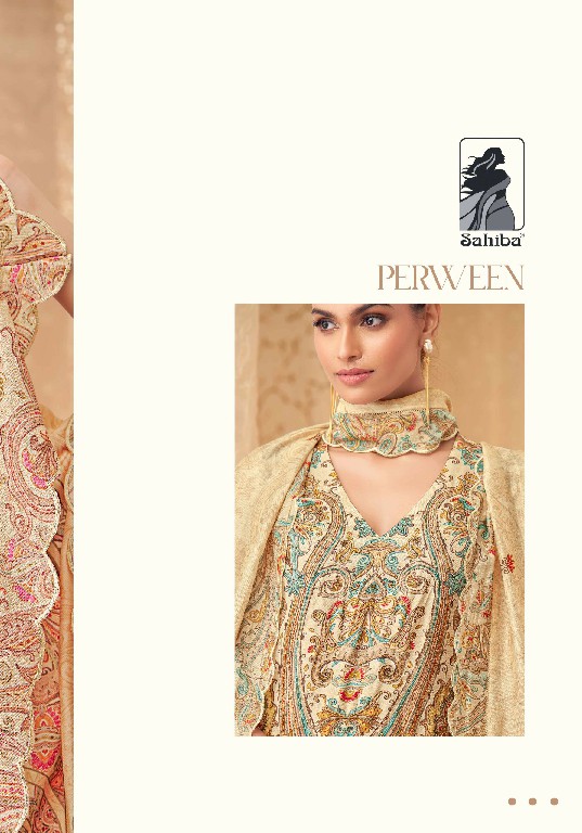 sahiba perween staple twill digital print unique 3pcs suits collection