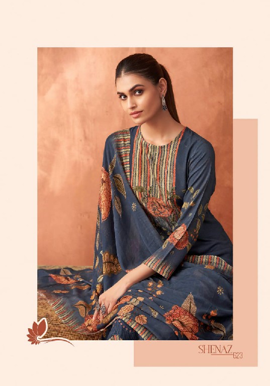 shenaz by sahiba staple twill print embroidery suits online