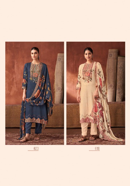 shenaz by sahiba staple twill print embroidery suits online