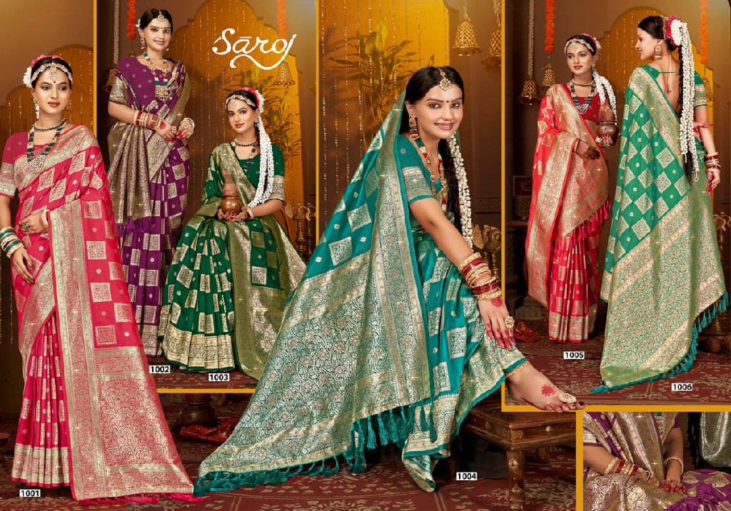 Saroj Dulhan Silk Saroski Vol-2 Wholesale Silk With Heavy Saroski Work Sarees