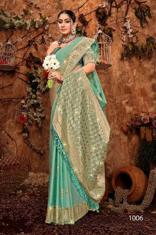 Saroj Dulhan Silk Saroski Vol-9 Wholesale Silk With Heavy Saroski Work Sarees