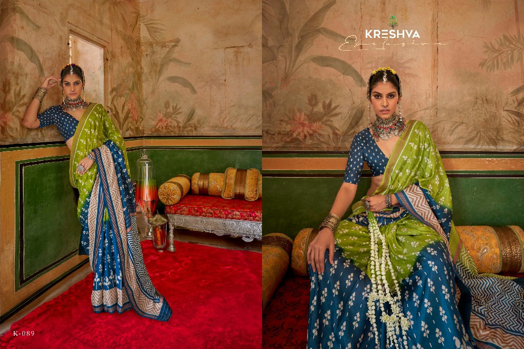 Kreshva Preyasi Wholesale Mercerized Sigma Silk Designer Sarees