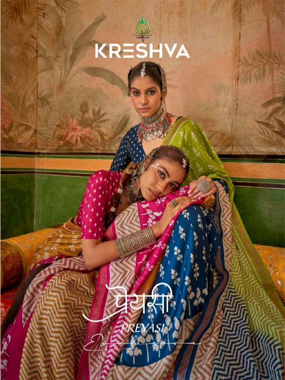 Kreshva Preyasi Wholesale Mercerized Sigma Silk Designer Sarees