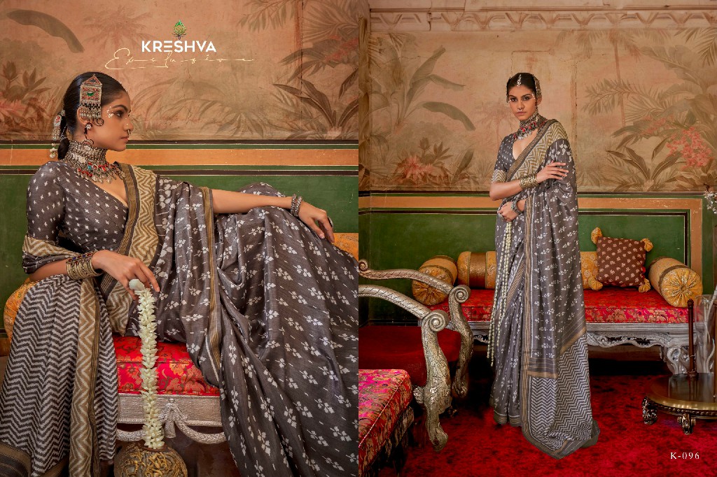 Kreshva Preyasi Wholesale Mercerized Sigma Silk Designer Sarees