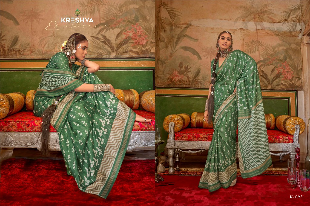 Kreshva Preyasi Wholesale Mercerized Sigma Silk Designer Sarees