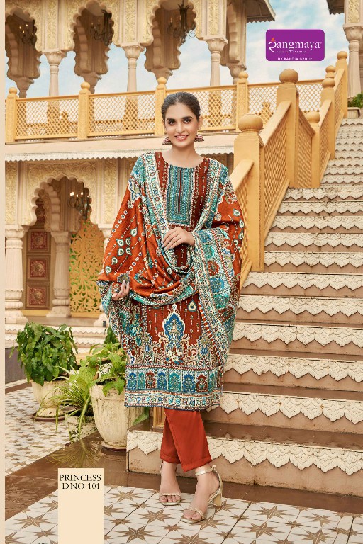 Rangmaya Princess Wholesale Pashmina Fabrics Winter Readymade Suits