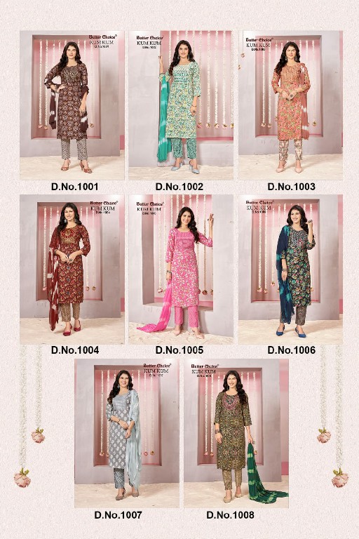 Butter Choice Kum Kum Vol-1 Wholesale Readymade Regular Wear Suits