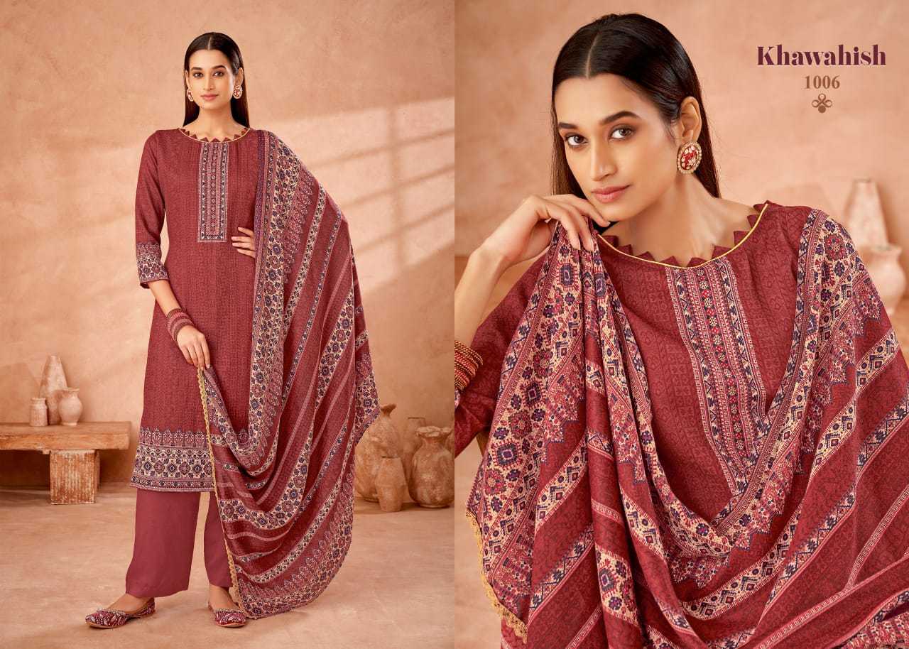 leela designer khawahish winter pashmina print daily wear pakistani suit