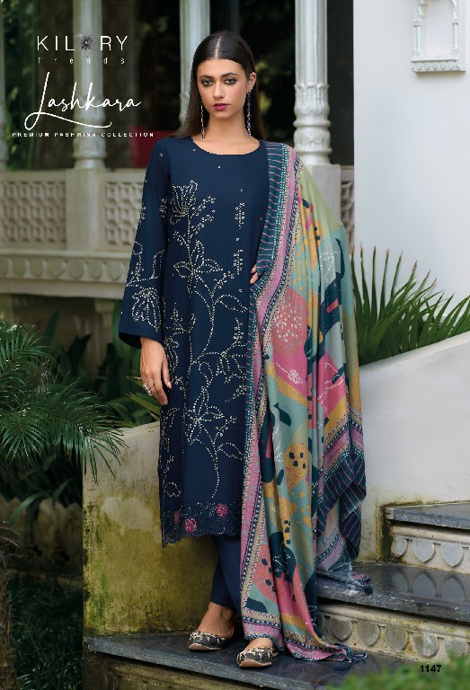 Kilory Lashkara Wholesale Pure Viscose Pashmina With Work Winter Suits