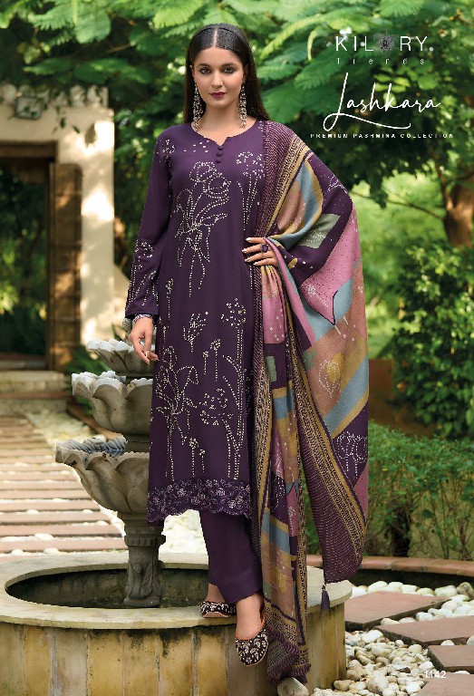 Kilory Lashkara Wholesale Pure Viscose Pashmina With Work Winter Suits